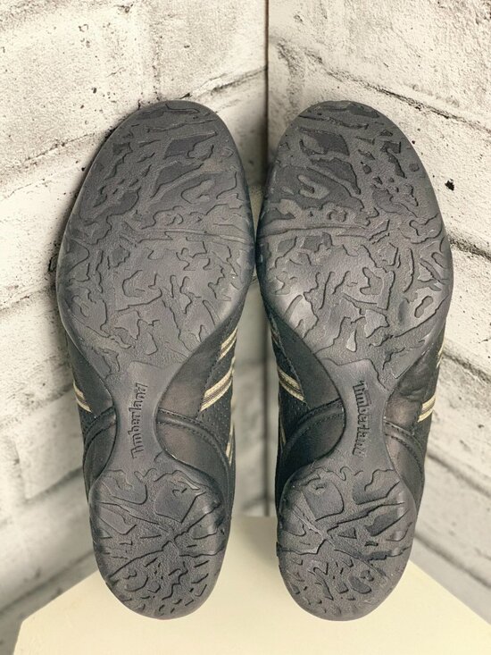 Timberland Sneakers Driving Shoes Women's 9.5 M Black Leather Comforia Slip On - Picture 7 of 9